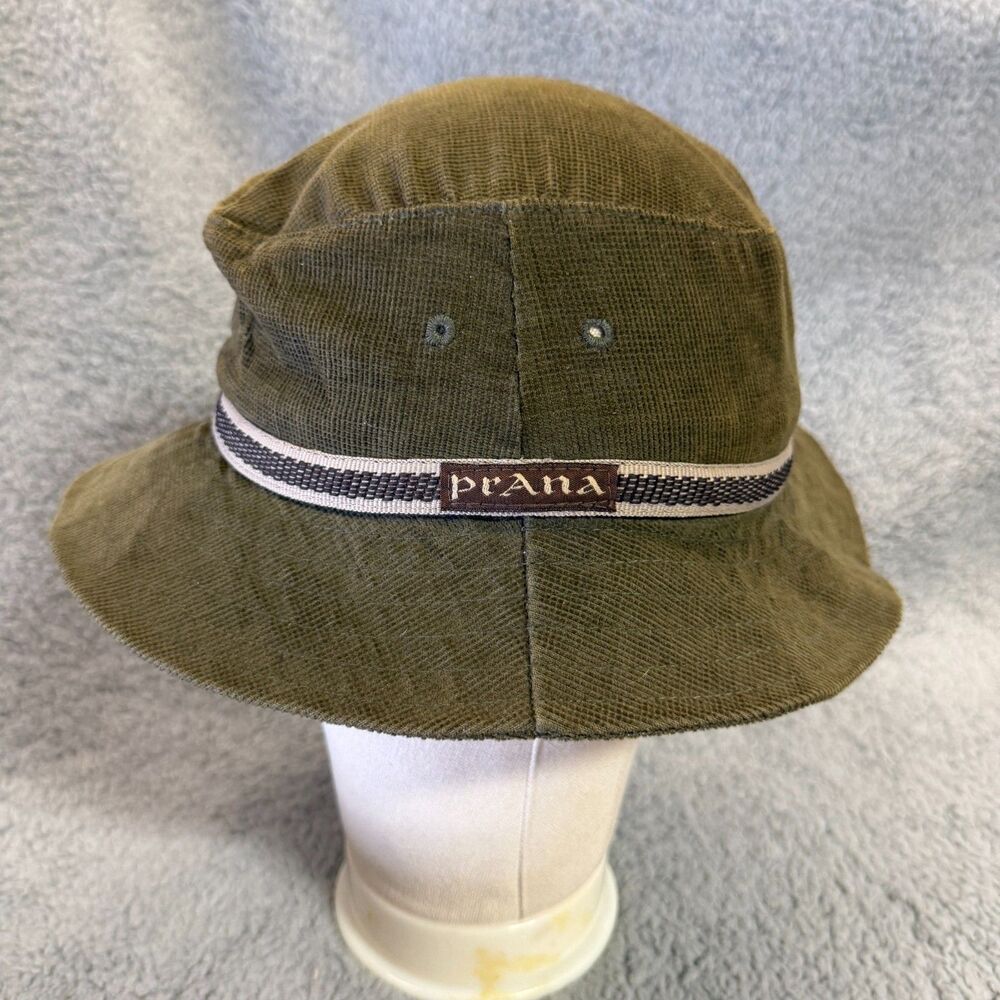 PRANA Bucket Hat One Size Green Outdoor Hiking Fishing Sun Camping Trail Travel